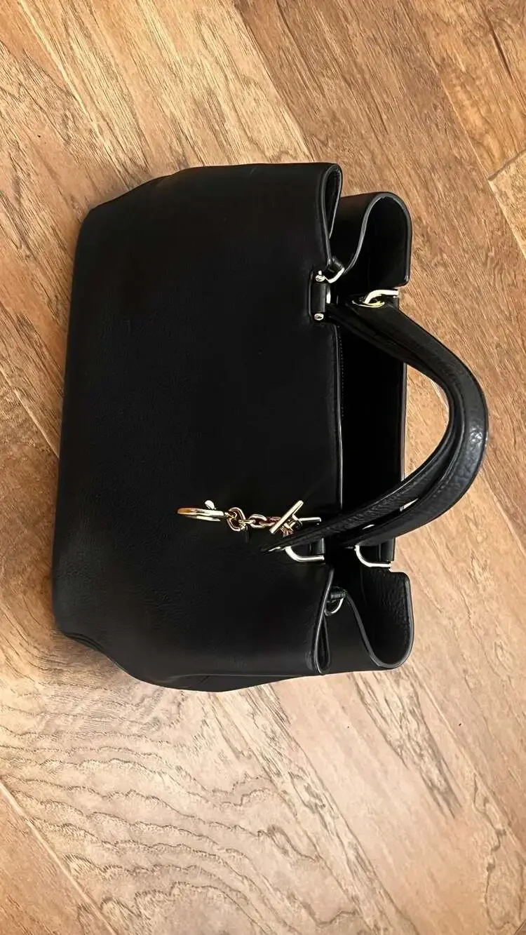 Michael Kors Savannah Large Saffiano Leather Satchel Black